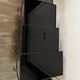 3 nesting tables 1950 Jean Royère wrought iron black opaline vintage