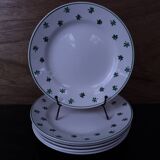 Set of 6 flat plates 5200 Sarreguemines and Digoin Vintage