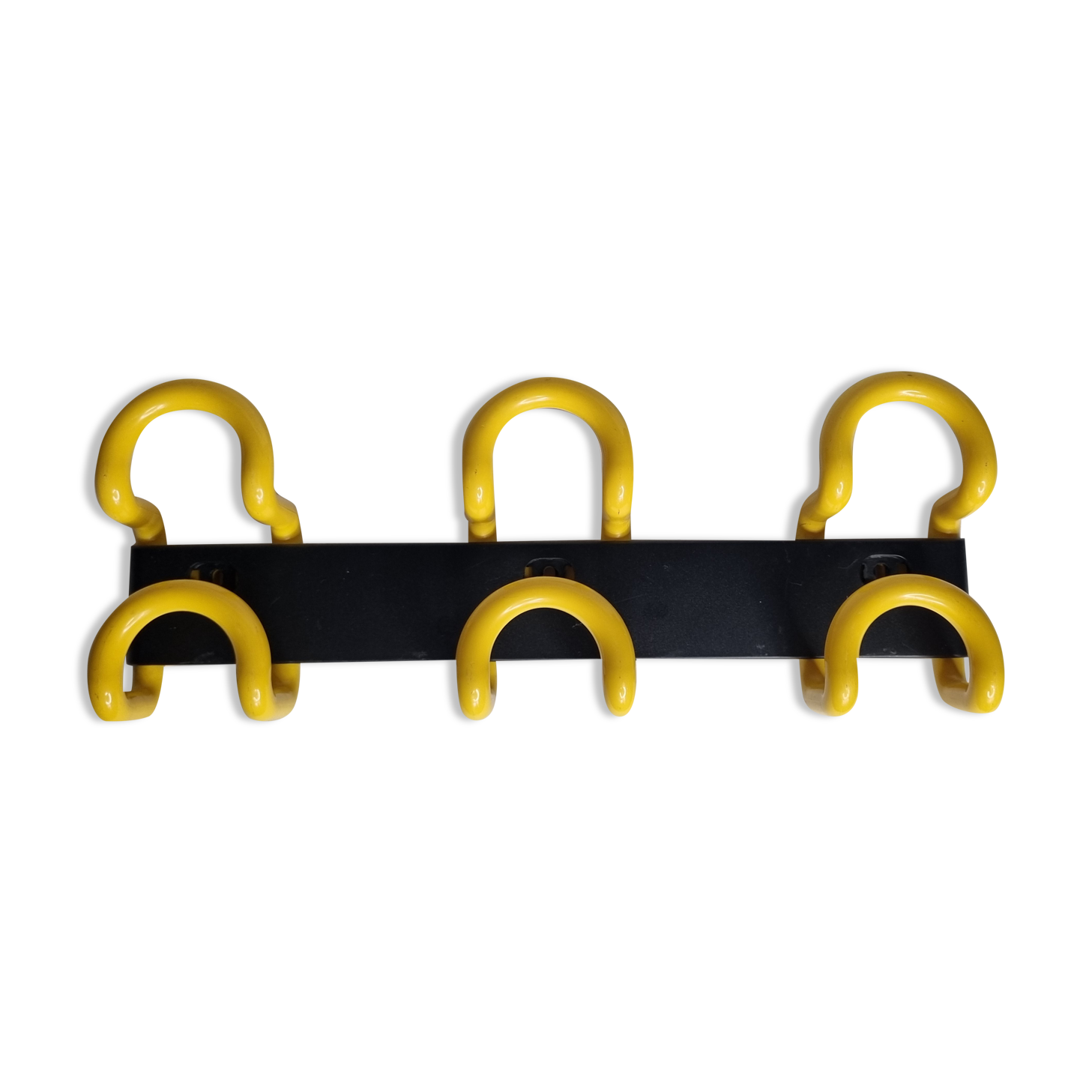 Wall rack Unilux style 80s, 3 hooks, 40 cm