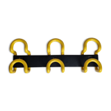 Wall rack Unilux style 80s, 3 hooks, 40 cm