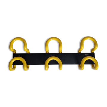 Wall rack Unilux style 80s, 3 hooks, 40 cm