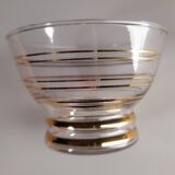 Ensemble de 5 coupes à champagne années 50 à liseret doré