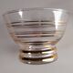 Set of 5 1950s champagne glasses with gold trim