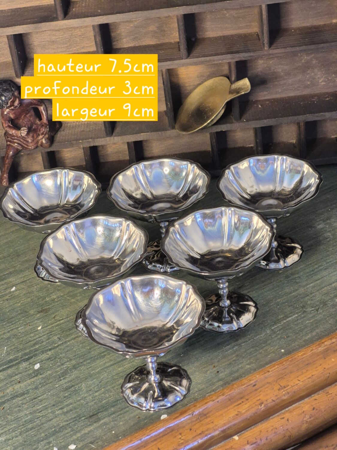 Stainless steel ice cream bowls