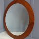 Miroir rond sur placage de teck des années 1960 - 49cm