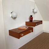 Pair of wall bedside tables