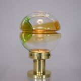 Lamp Kaiser brass glass & amber