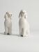White Hand-Painted Porcelain Poodle Dogs by Lomonosov, Soviet, 1960s, Set of 2