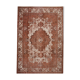 Overdyed handmade persian rust brown wool area rug - 241x342cm