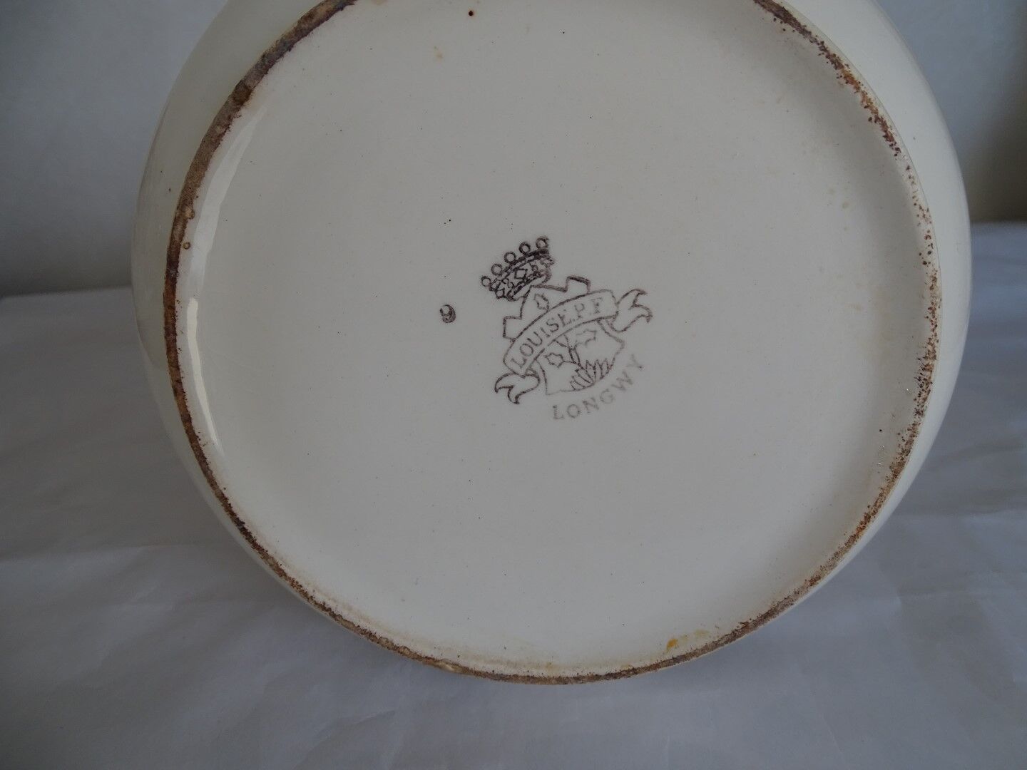 Old Longwy toilet broc. Toilet pitcher