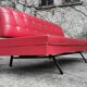 Red leatherette sofa, 1970s