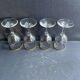4 Daum port glasses with gold putoises