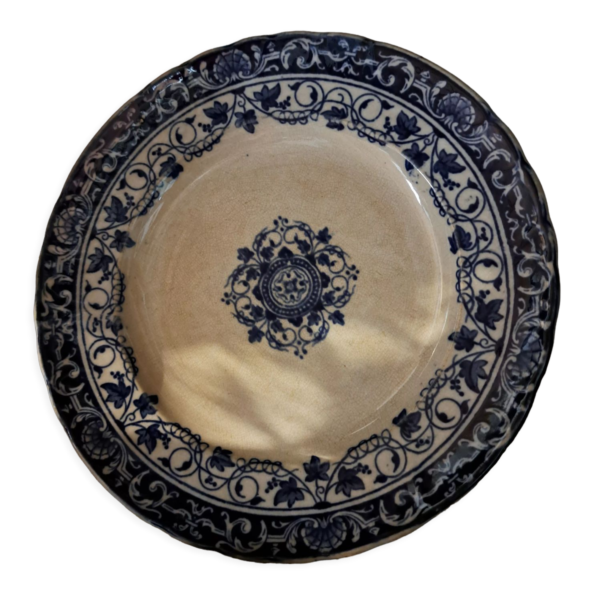 Sarreguemines　ルイ15世　プレート　フランスアンティーク【E】 Sarregueminesルイ15世デザート皿 E | merciblanche