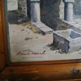 Watercolor "the Breton fountain" by Claude Houal