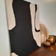 Tableau abstrait beige et noir