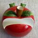 Kitsch apple ceramic napkin, salt, pepper holder