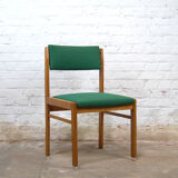 Vintage wooden chair 1960s reupholstered