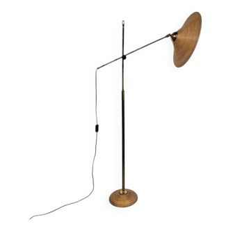 Lampe à crayon / lampe à roseau fendu / lampadaire années 1960 / lampe à canne à pêche