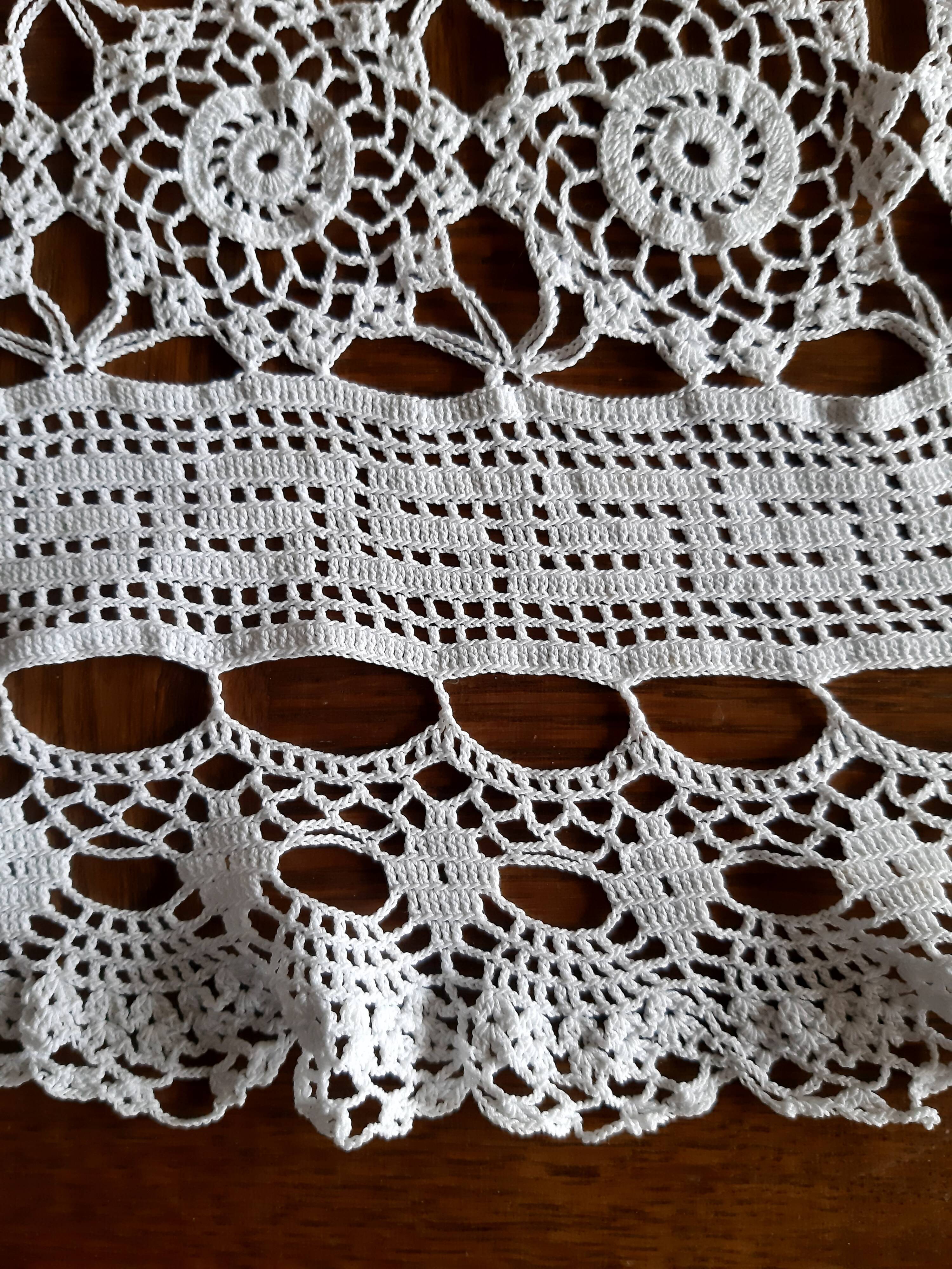 Old crocheted tablecloth
