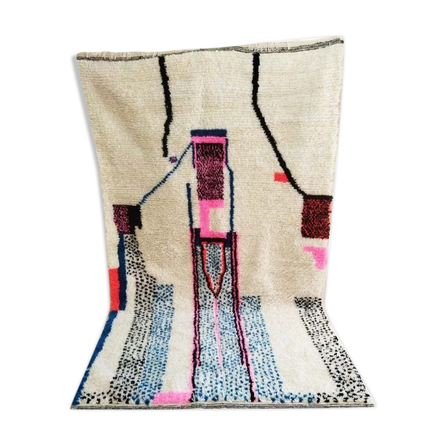 Neon colorful berber carpet 250 x 145 cm