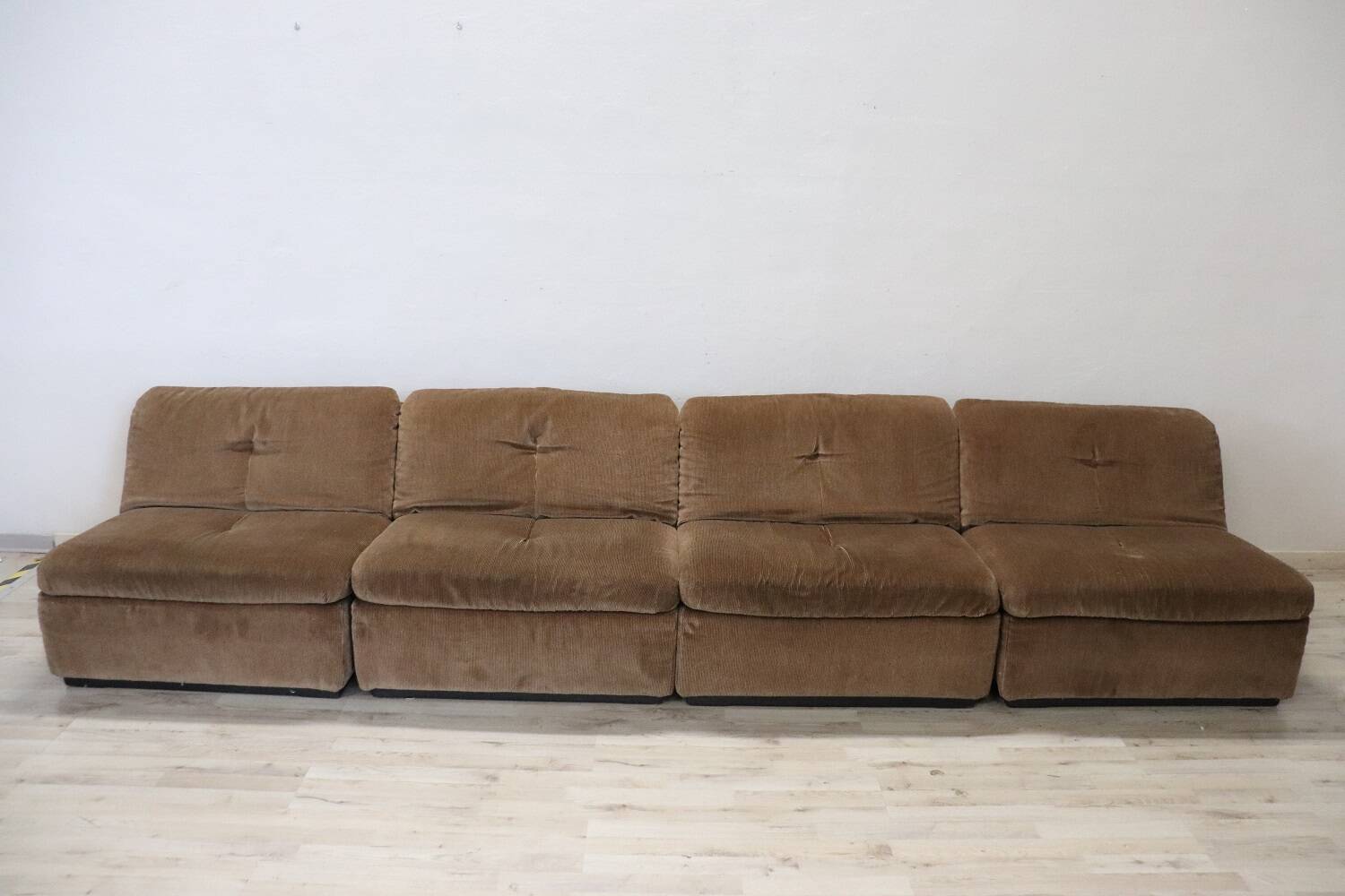 Modular Velvet Sofa by Busnelli, Italy, 1970s