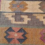 Kilim cotton and burlap carpet - 120x190cm