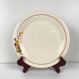 Set of 5 dessert plates Longwy, early 20th century, floral decoration.