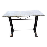 Art Deco Cast Iron and Marble Bistro Table