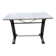 Art Deco Cast Iron and Marble Bistro Table