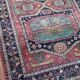 Vintage Iranian Kenareh rug from the 1980s. Handcrafted.