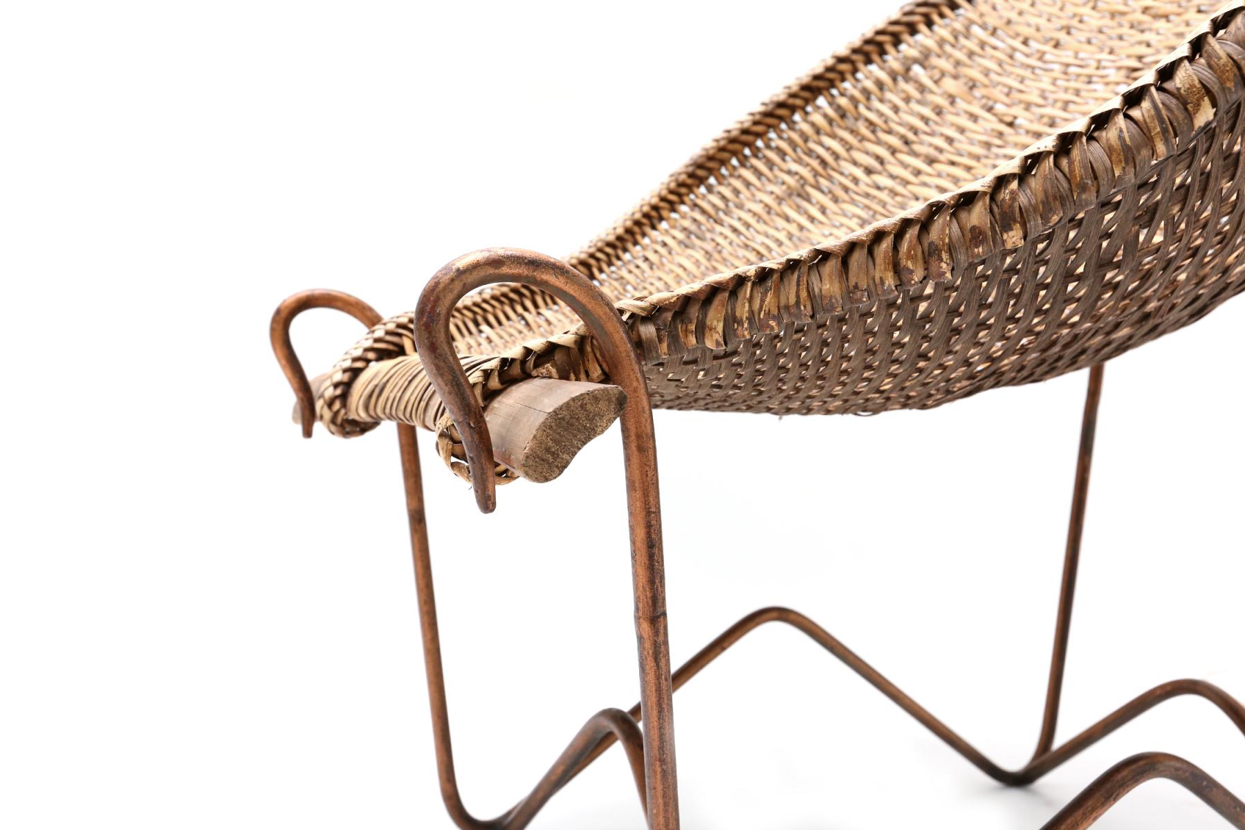 Chair Duyan mid-century Wicker by John Risley