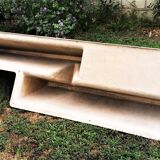 Space age shelf desk in white lay-glass fiber, circa 1970