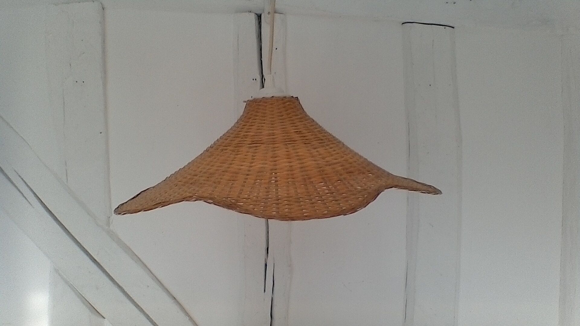 Rattan chandelier, vintage