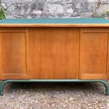 1950s schoolmaster's desk in solid oak