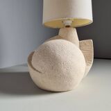 Albert Tormos style sculpture lamp in white stone / 60s / art / artisanal work / Mid-Century / France / 20th century