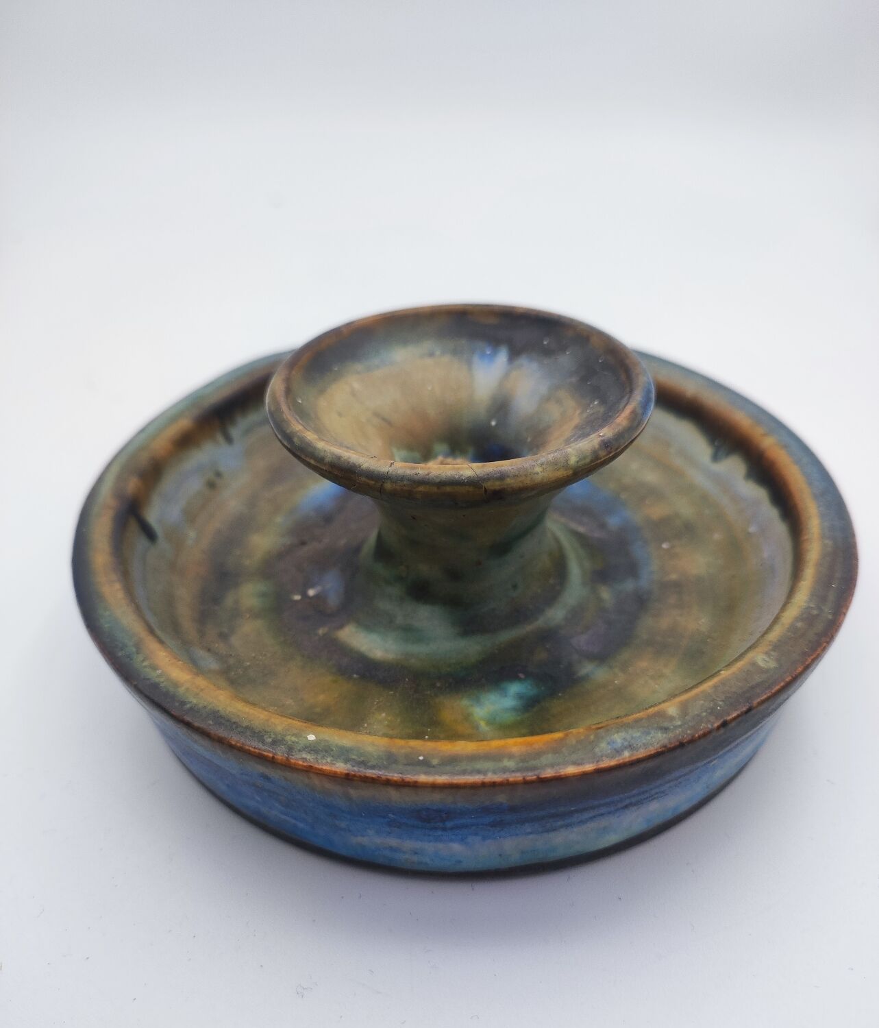 Ceramic candlestick ashtray 2 potters