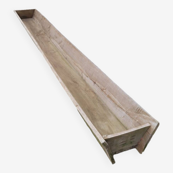 Old wooden trough Oak trough planter