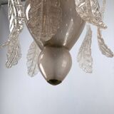 Tomaso Buzzi, Mid-century pink "bullicante" glass chandelier by Venini
