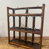 Vintage rattan wall shelf