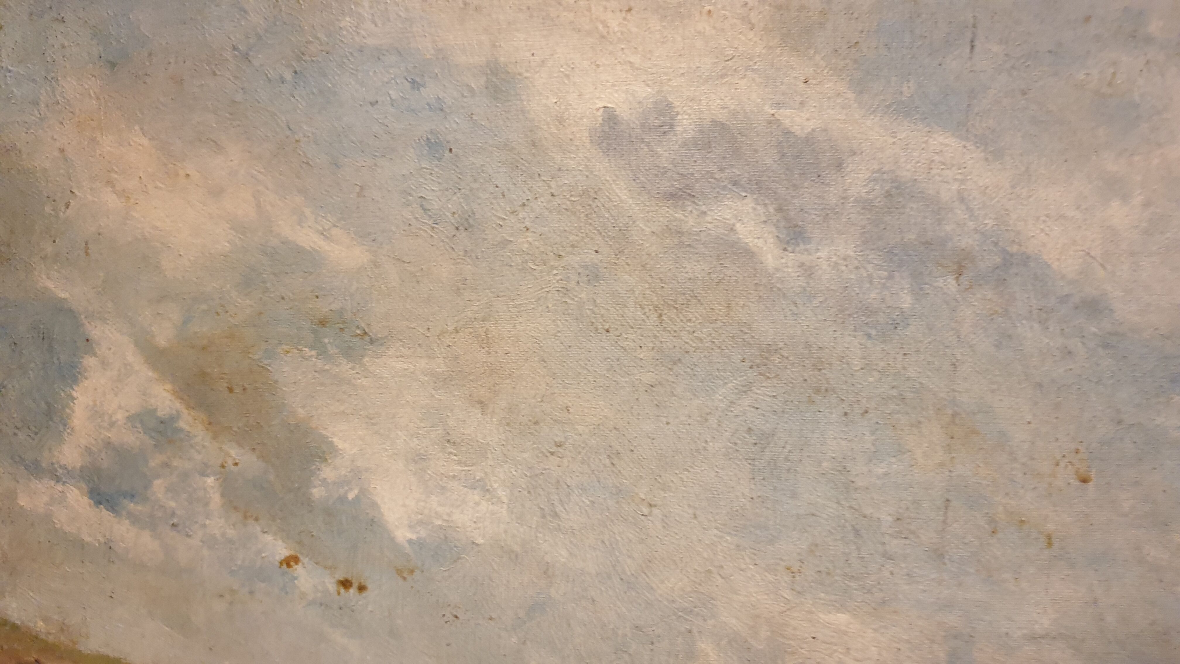 Huile sur toile paysage côtier