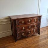 Louis XV period walnut chest of drawers, circa 1760