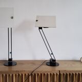 Paire de lampes vintage modèle w&o par Ketoff pour aluminor, 1980s