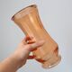 Large glass vase, apricot, French vintage, authentic