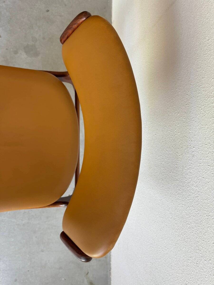 Ensemble de chaises vintage en skaï et palissandre