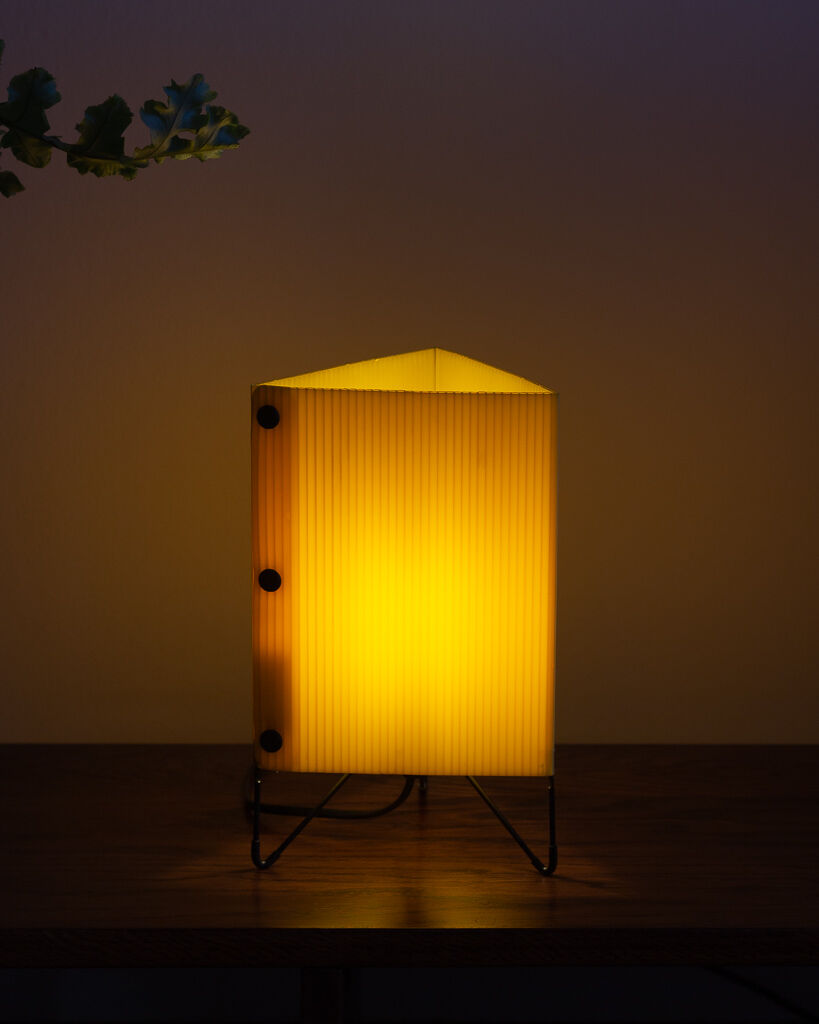 Honeycomb polypropylene tripod lamp Ikea 80s