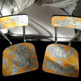 Chair style formica revalued Yellow Jouy mustard canvas