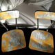 Chair style formica revalued Yellow Jouy mustard canvas