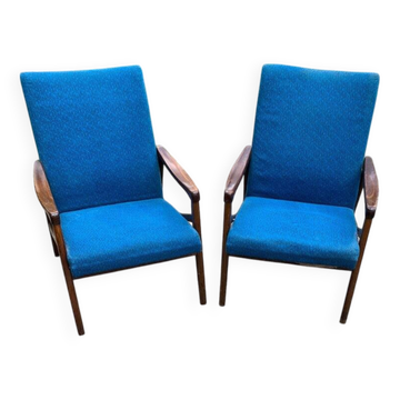 Mid-Century Armchairs by Jiroutek for Interier Praha, 1960s, Set of 2
