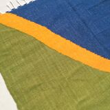 Ecru Berber kilim with colorful patterns 303x198m
