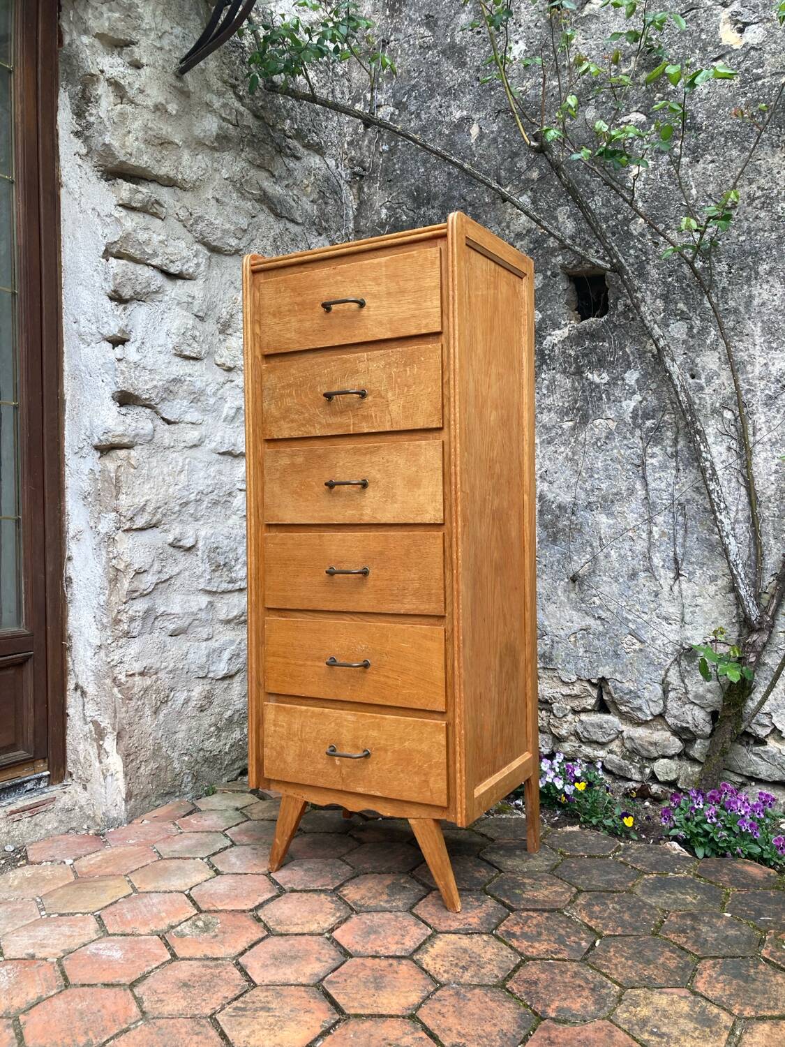 Commode pieds compas vintage
